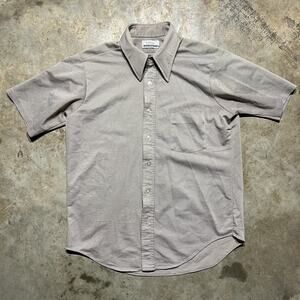 Vintage 70s Mervyn's MGM Brown Pattern Button Up Shirt